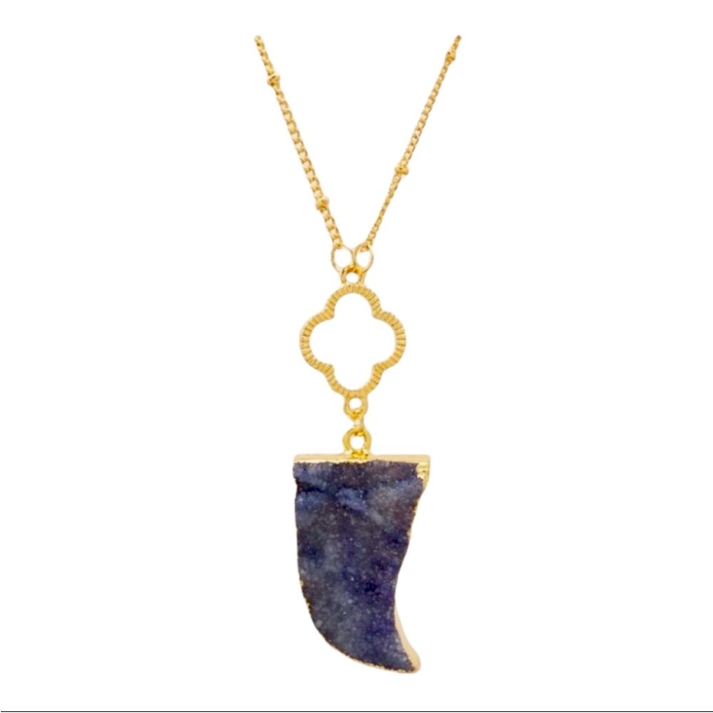 Druzy Pendant Necklace